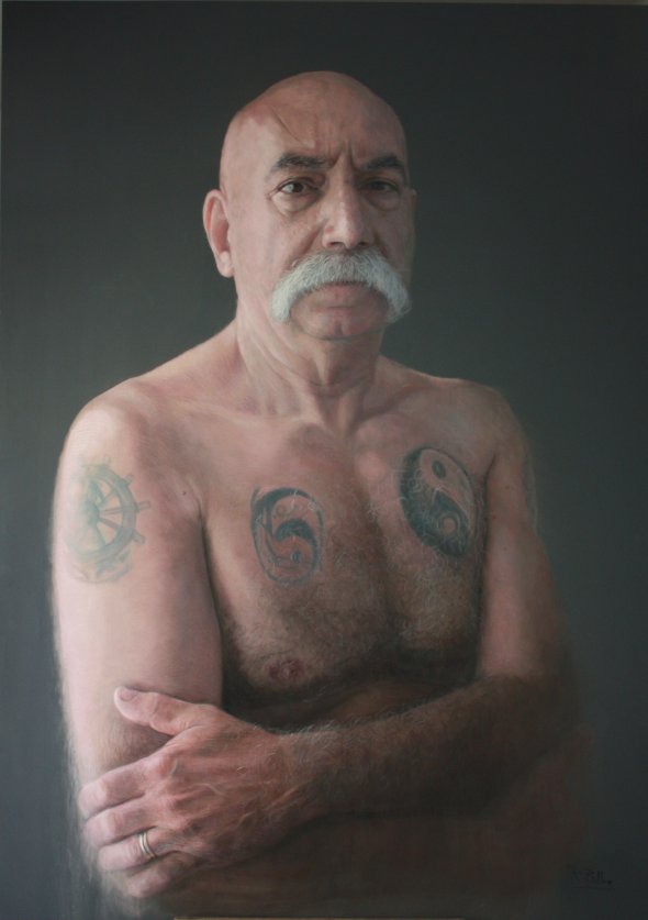 lobo-del-mar-sea-dog-belloso-drew-this-portrait-of-an-old-tattooed-sailor-in-2011-a-pastel-on-wood-piece-it-is-190-cm-by-135-cm
