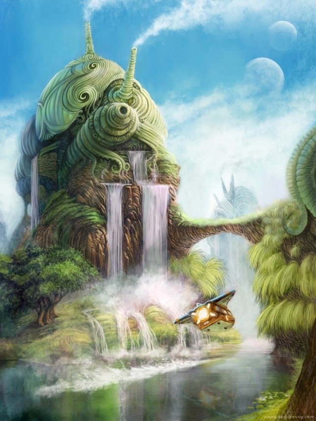 fantasy-island-city-illustration-art-imagination-surreal-alternative-reality-alien-world-643x857