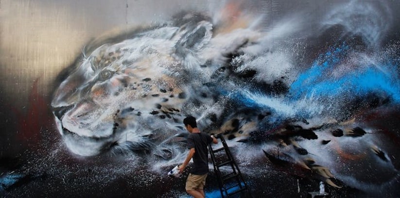 splatter_ink_cheetah_mural_by_hua_tunan_2014_04
