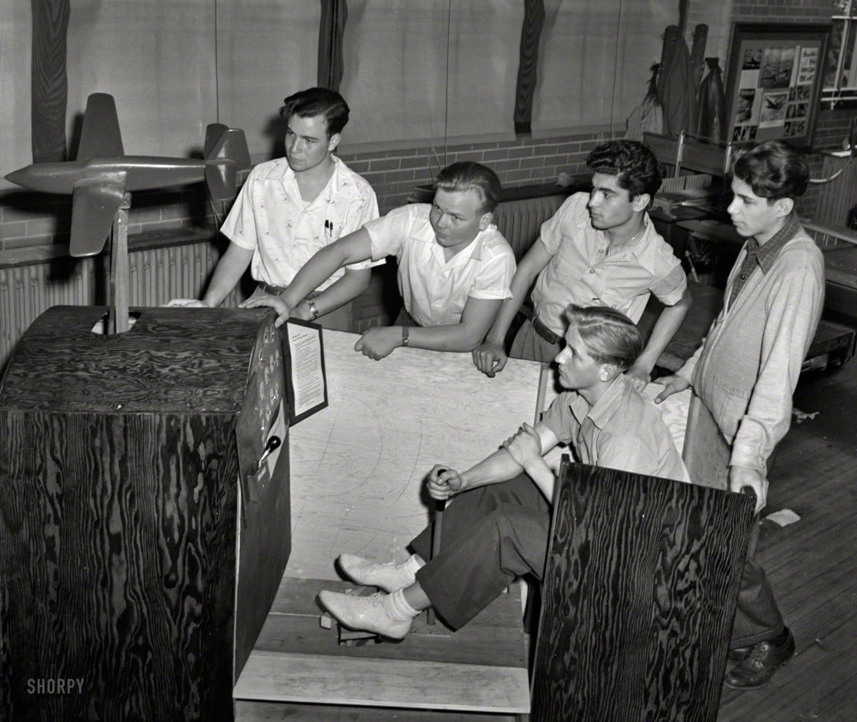 a flight simulator in 1942