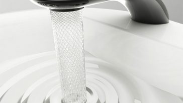 student designed a faucet that saves water by swirling it into delicate patterns