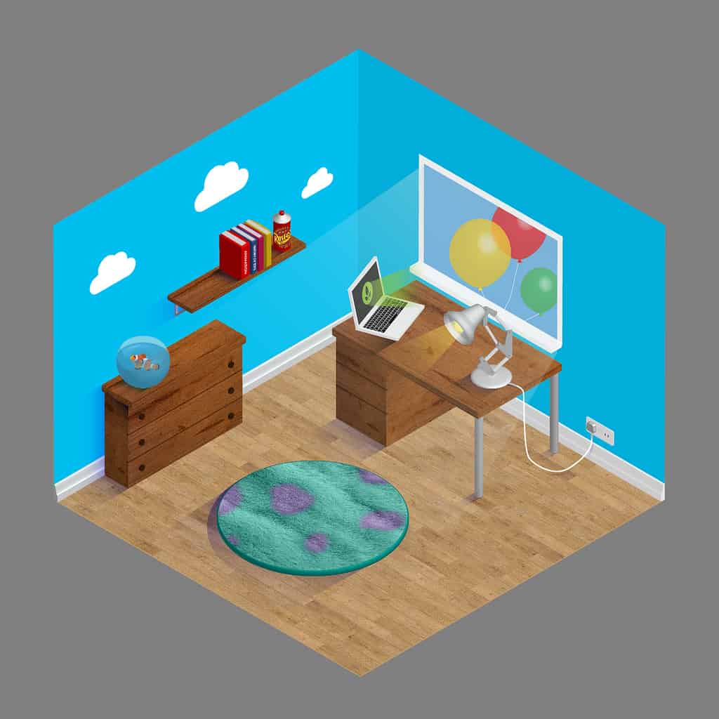 pixar-themed home office ideas