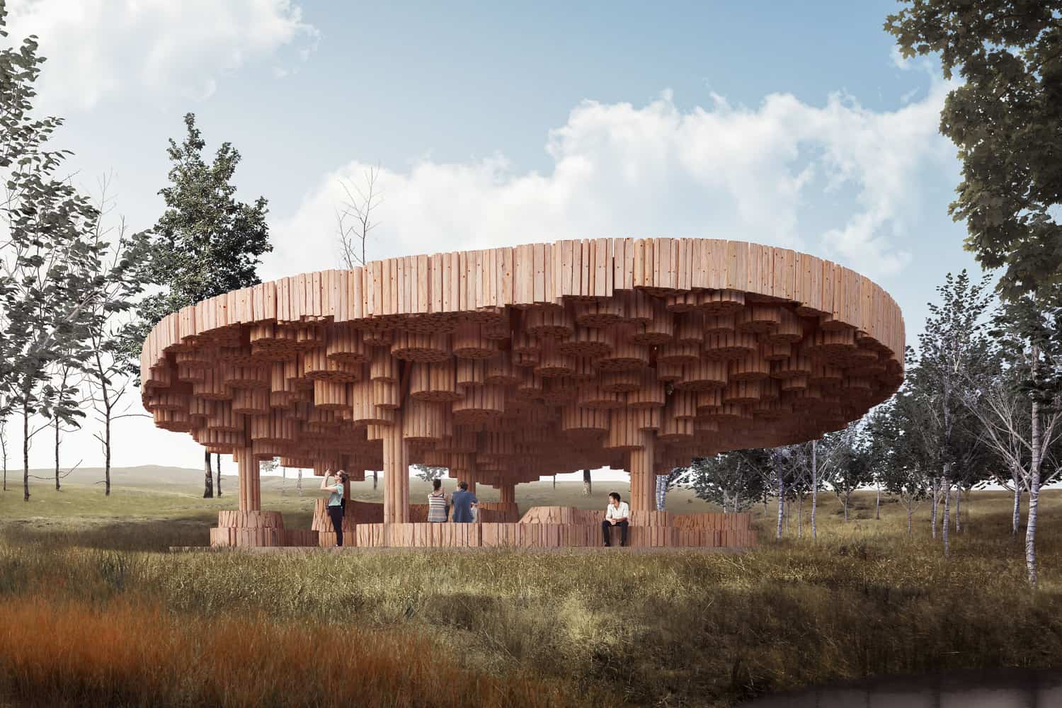 A German Architect Designs A Wooden Art Pavilion For Tippet Rise | FREEYORK