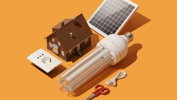 home renovation and electrical system innovation: solar panel, energy saving lamp and model house