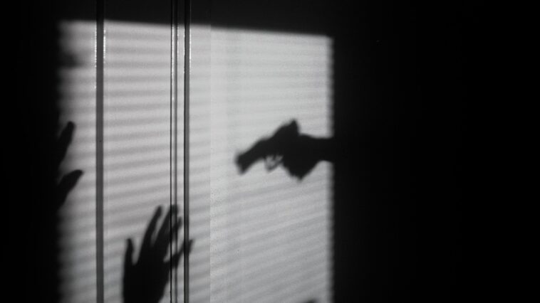 silhouette of person on window