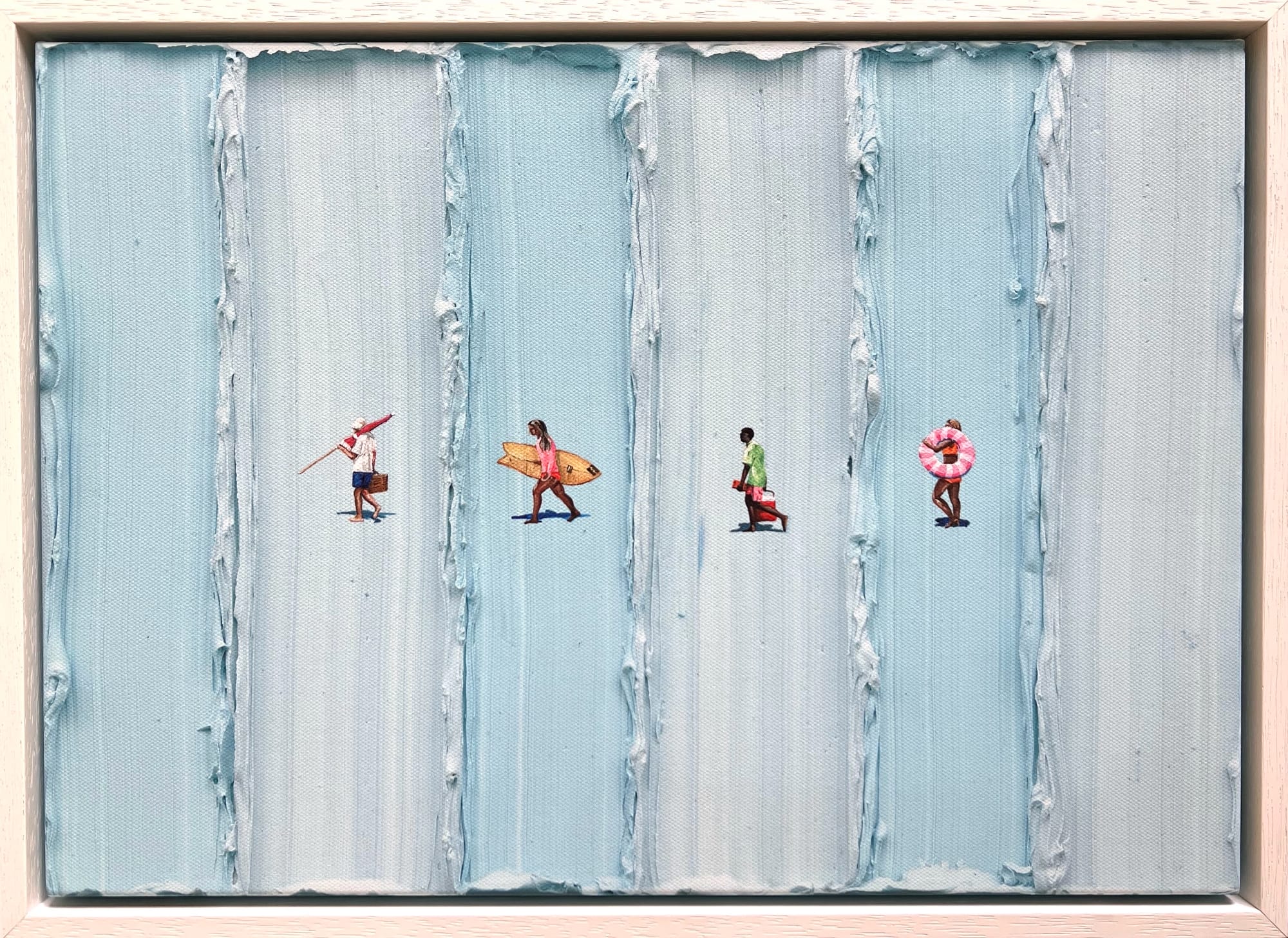 “walk on water” (2025), archival pigment print on heavyweight 395gsm matte canson infinity photoart procanvas, made with long-lasting epson archival inks, 33 × 43 centimeters framed, edition of 69